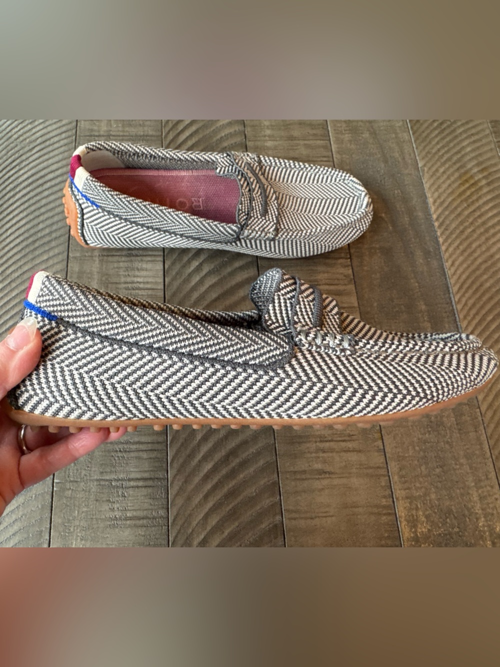 Rothy's The Driver Herringbone Iron Slip-On Loafers Women’s Size 6 - Picture 4 of 15
